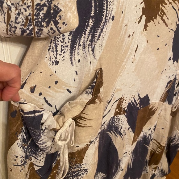 Cristina Vergani Linen Blend Loose Fitting Large Dress - Picture 6 of 10